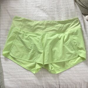 Lululemon Lime Green Running Shorts